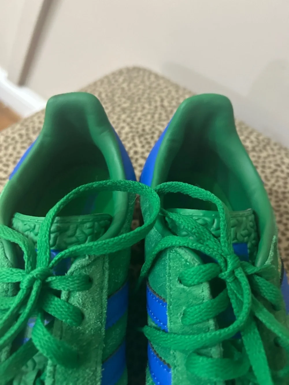 adidas Gazelle Bold Platform Sneakers - Green Blue Gum IE1370 Size 6.5